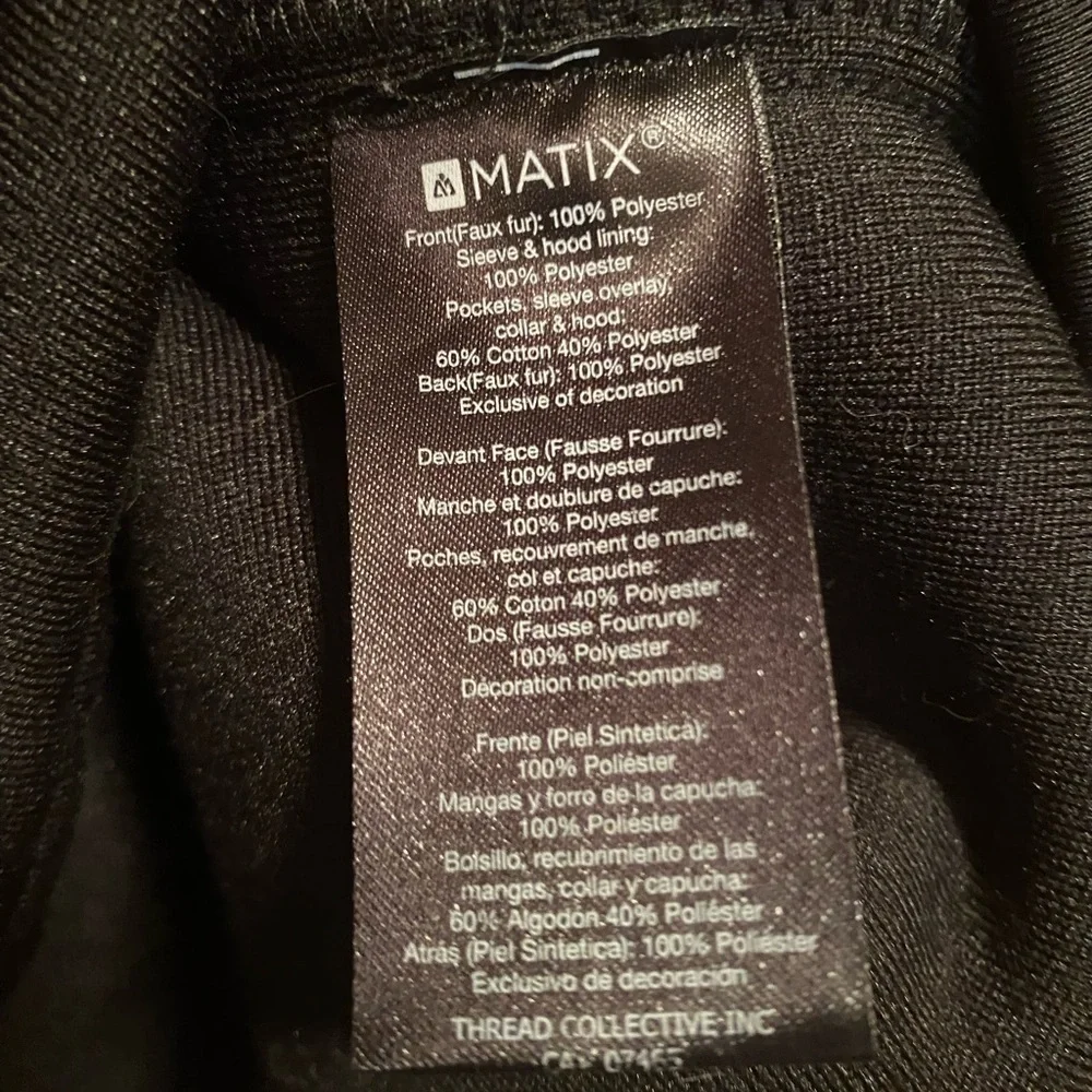 Matix Hooded Jacket Coat Size XL